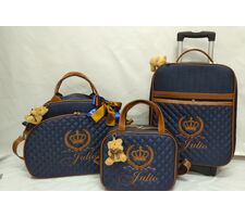 Kit Bolsa Bebê Azul Marinho com Nome
