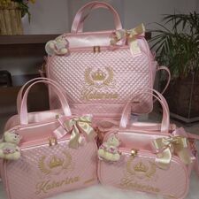 Conjunto de Bolsas Bordadas em Interlagos