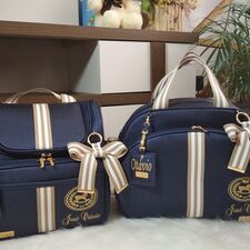 Kit Bolsa e Mochila com o Nome do Bebê em Moóca