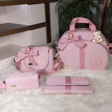 Conjunto Bolsas Maternidade Rosa no Brasil para Bélgica
