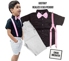 Kit Roupa Social  Menino - Festas - Casamento - Batizado - 76379